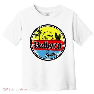 Mallorca Spain Retro Circle Toddler T-Shirt
