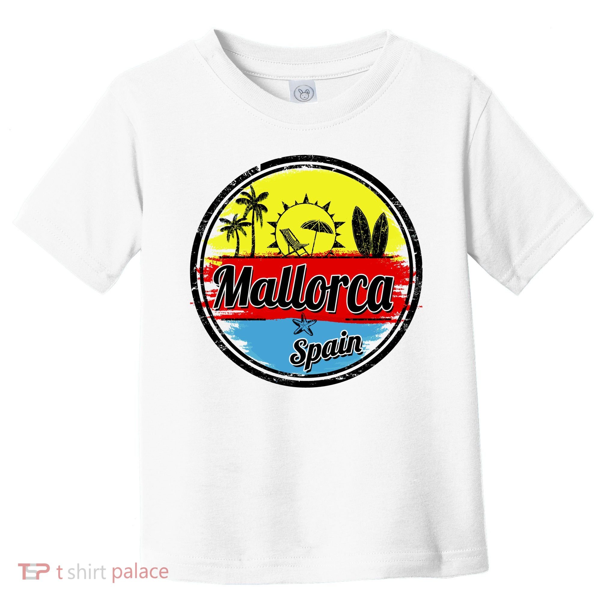 Mallorca Spain Retro Circle Toddler T-Shirt