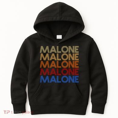 Malone Retro Vintage Style Name Kids Hoodie