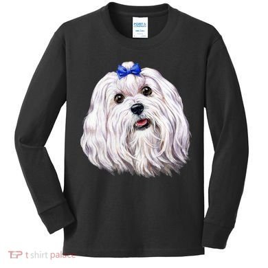 Maltese Kids Long Sleeve Shirt
