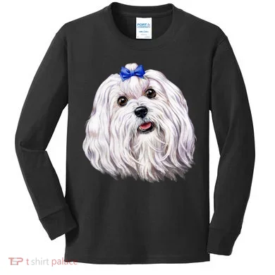 Maltese Kids Long Sleeve Shirt