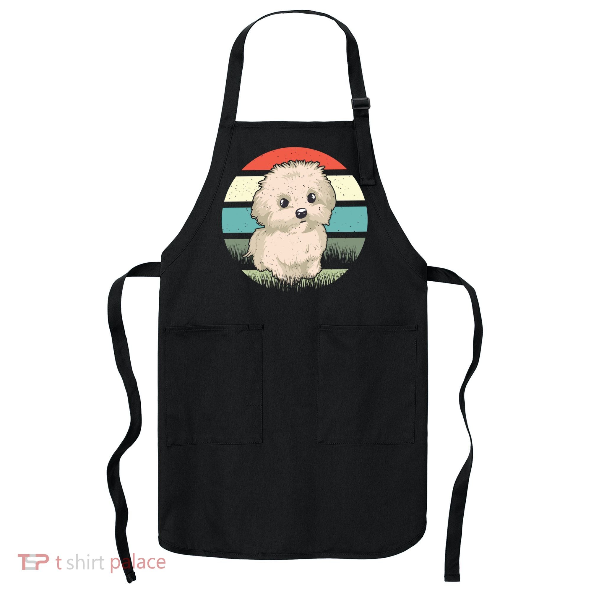 Maltese Dog Retro Apron