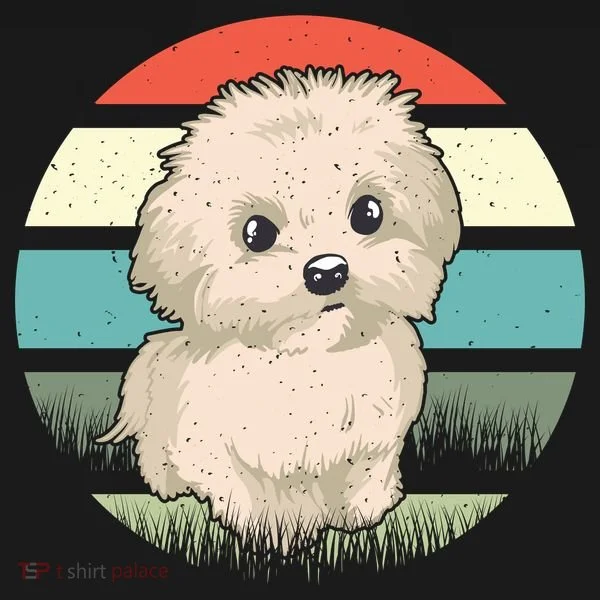 Maltese Dog Retro Bucket Hat