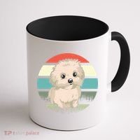 Maltese Dog Retro Coffee Mug thumb 1