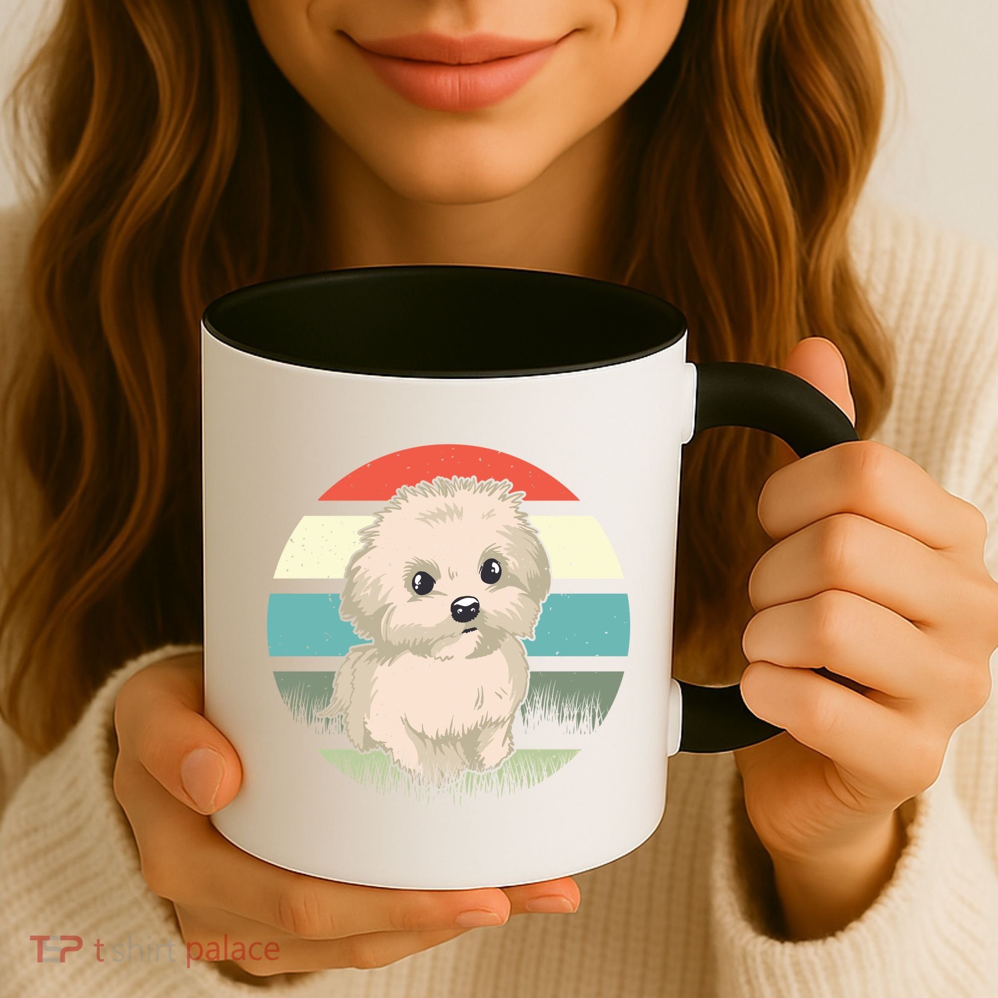 Maltese Dog Retro Coffee Mug