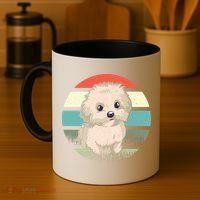 Maltese Dog Retro Coffee Mug thumb 4