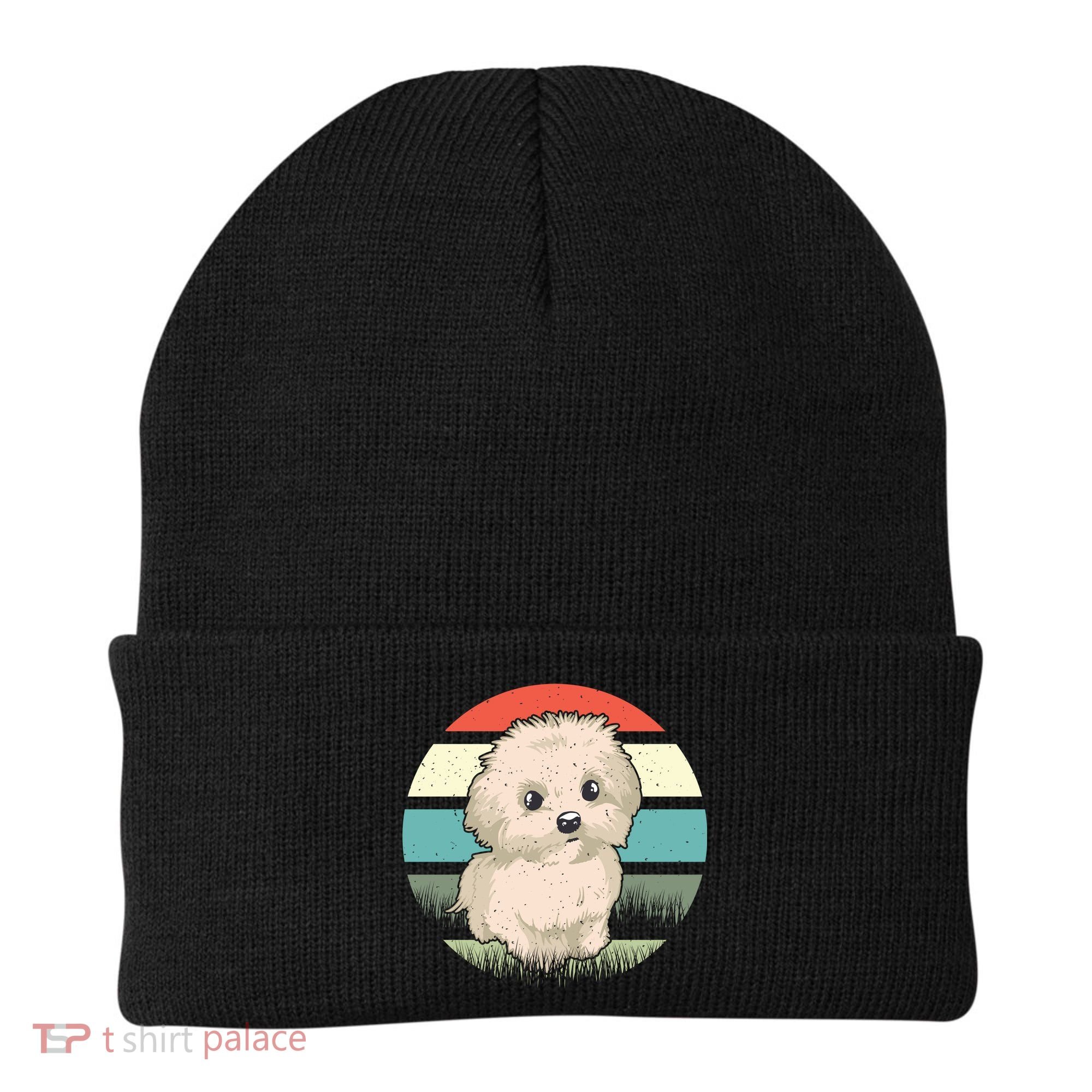 Maltese Dog Retro Beanie