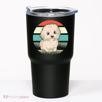 Maltese Dog Retro Tumbler