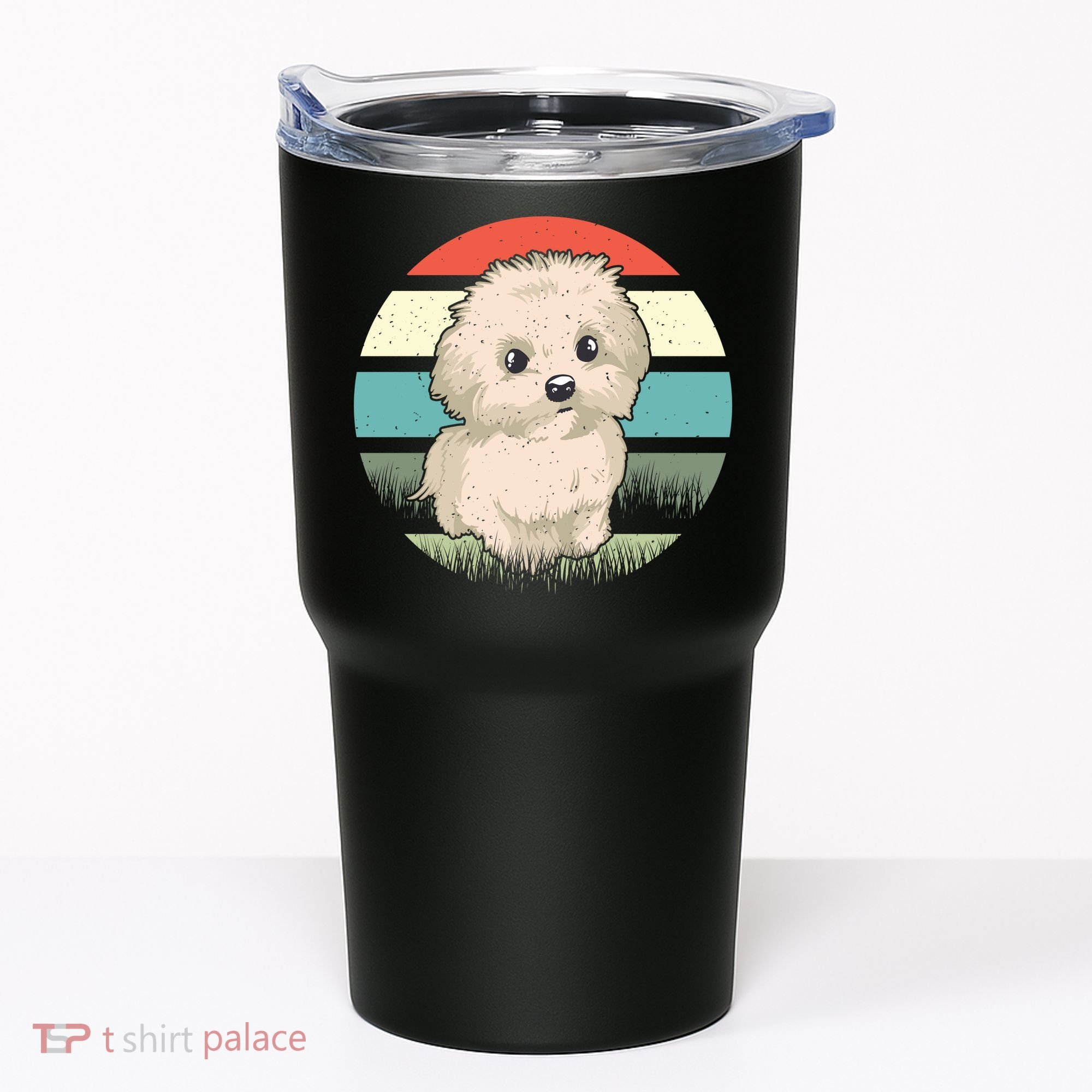 Maltese Dog Retro Tumbler
