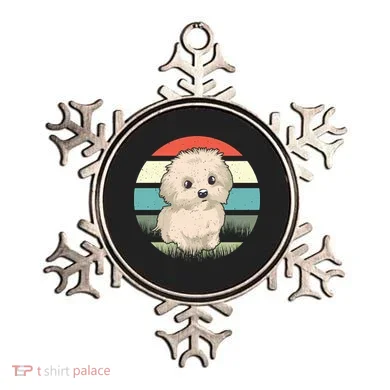Maltese Dog Retro Ornament