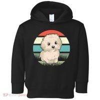 Maltese Dog Retro Toddler Hoodie thumb 0