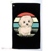 Maltese Dog Retro Golf Towel thumb 0