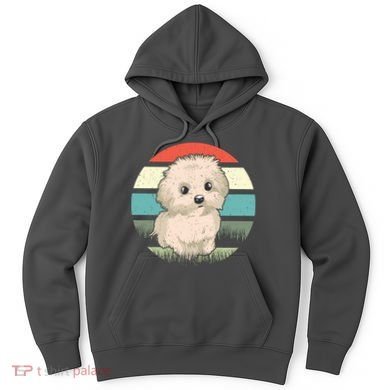 Maltese Dog Retro Hoodie