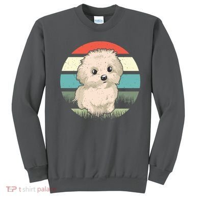Maltese Dog Retro Sweatshirt