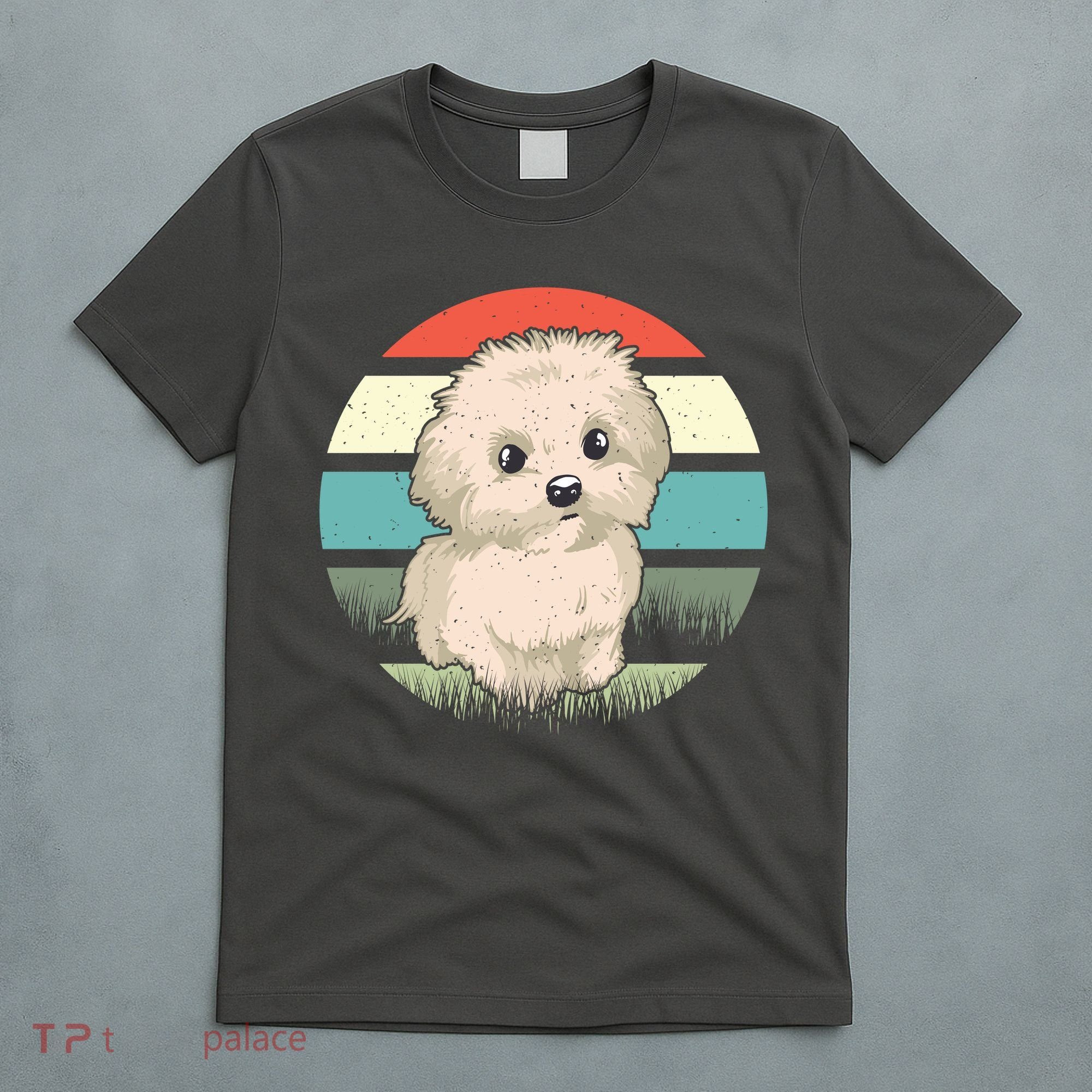 Maltese Dog Retro T-Shirt
