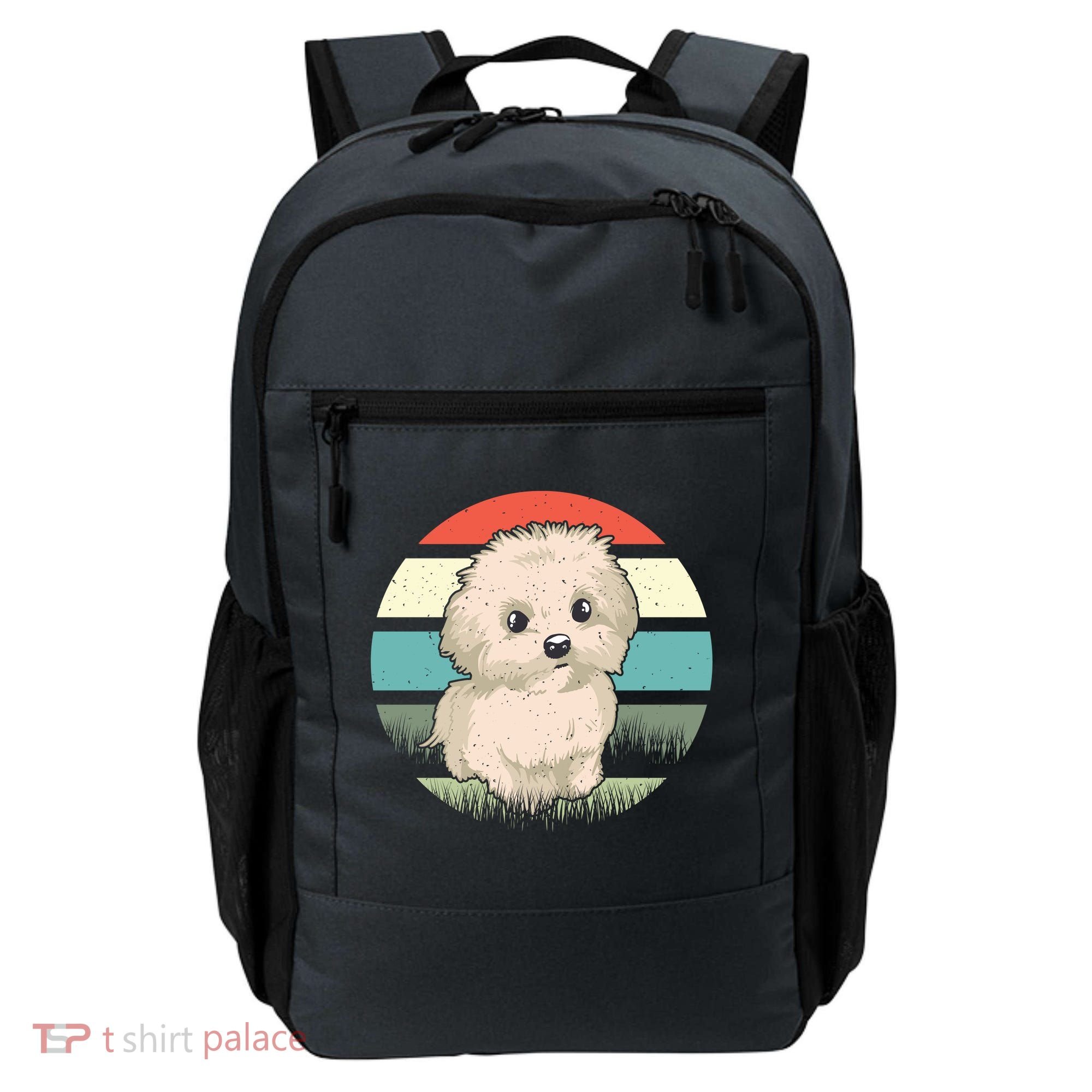 Maltese Dog Retro Backpack