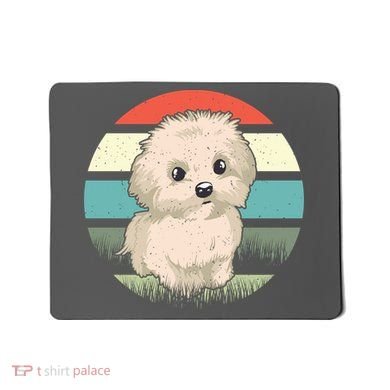 Maltese Dog Retro Mousepad
