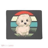 Maltese Dog Retro Mousepad thumb 0