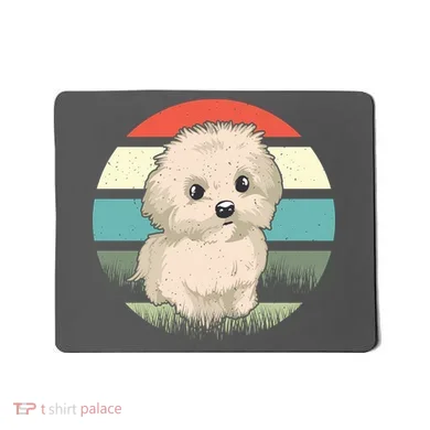 Maltese Dog Retro Mousepad