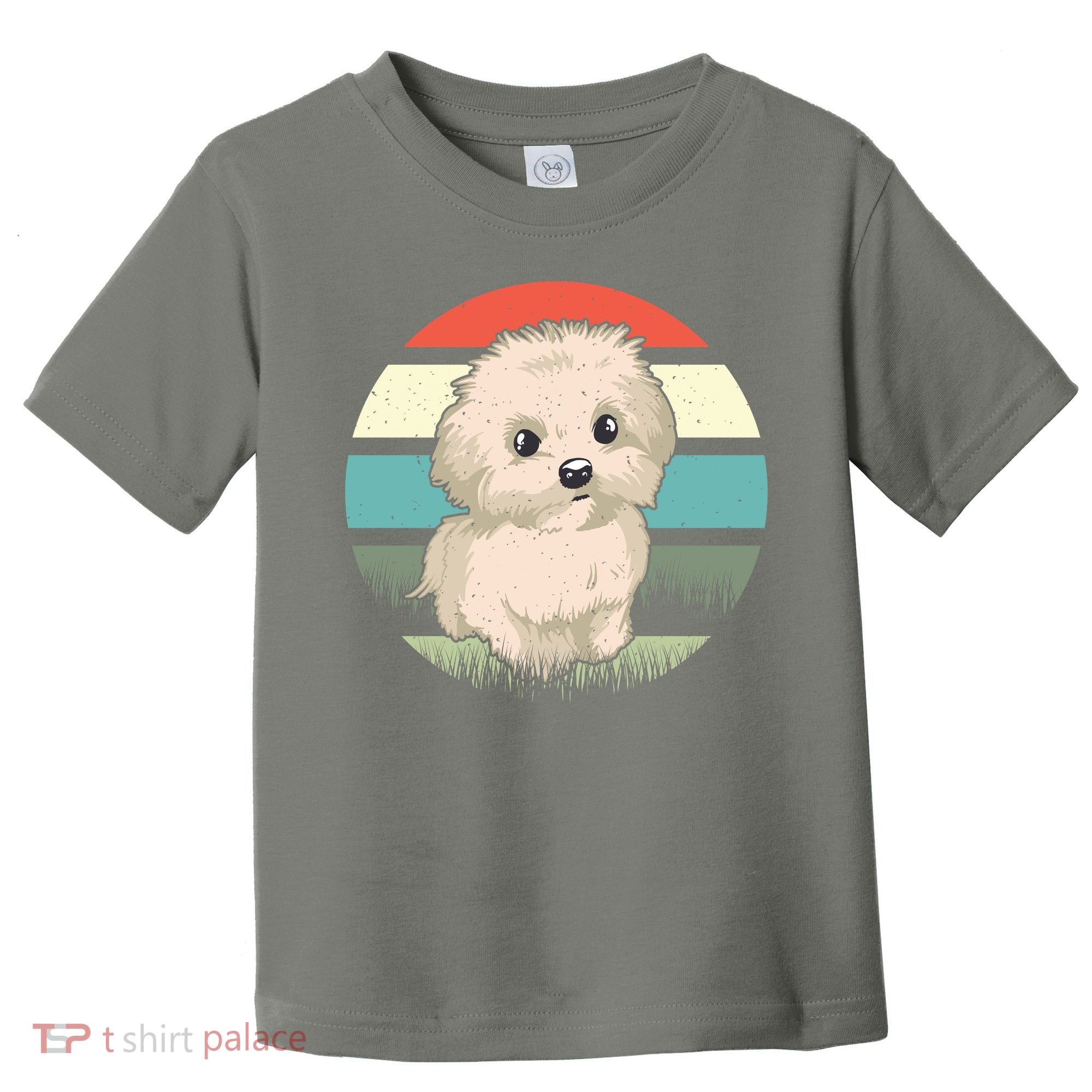 Maltese Dog Retro Toddler T-Shirt