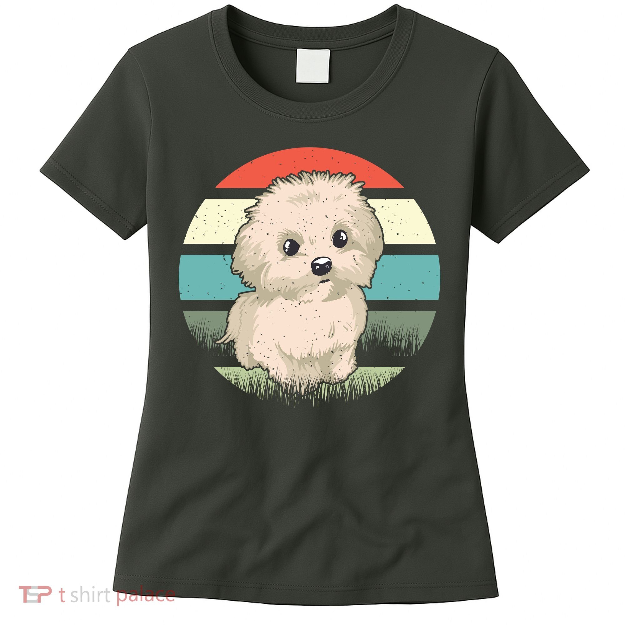 Maltese Dog Retro Women's T-Shirt