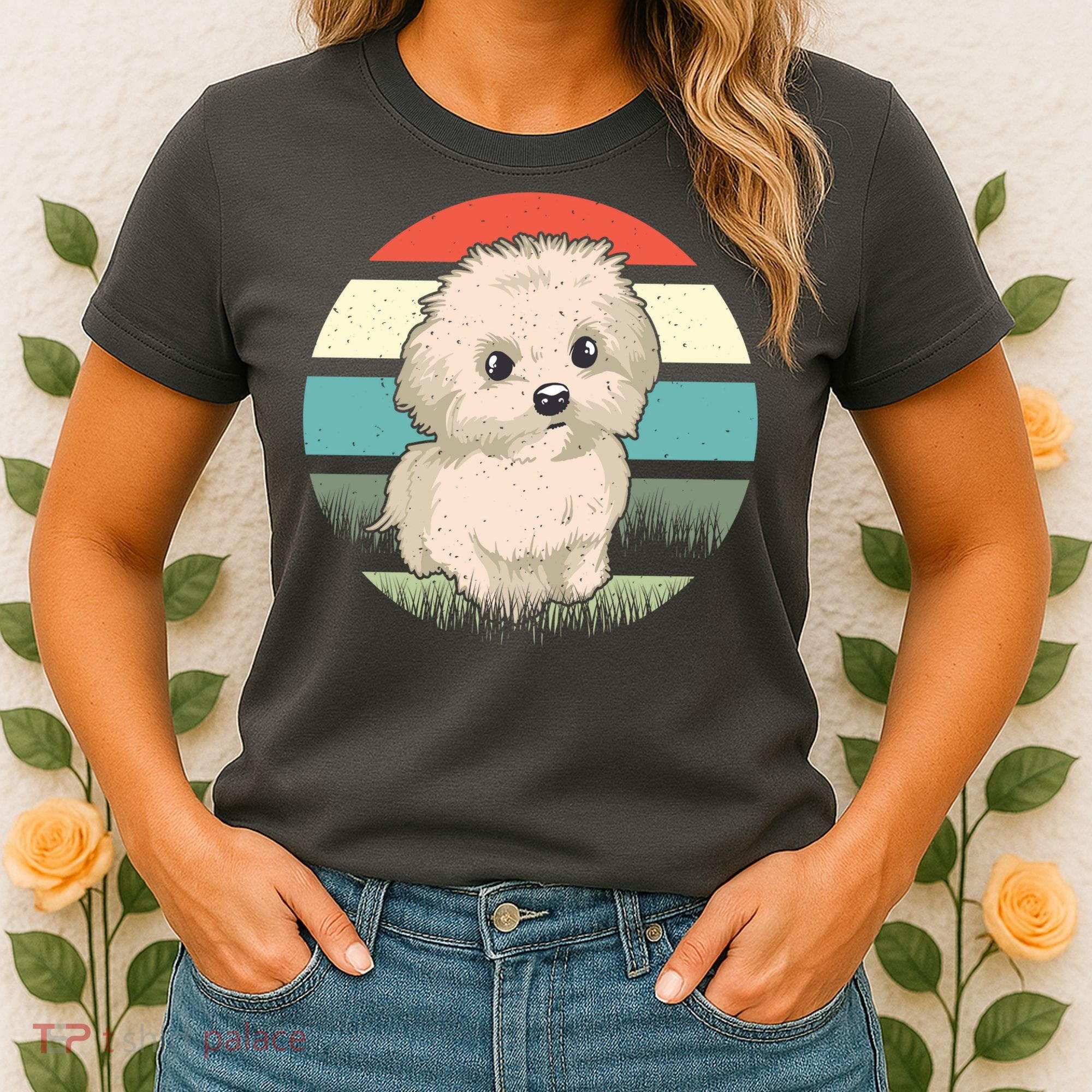 Maltese Dog Retro Women's T-Shirt