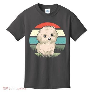 Maltese Dog Retro Kids T-Shirt