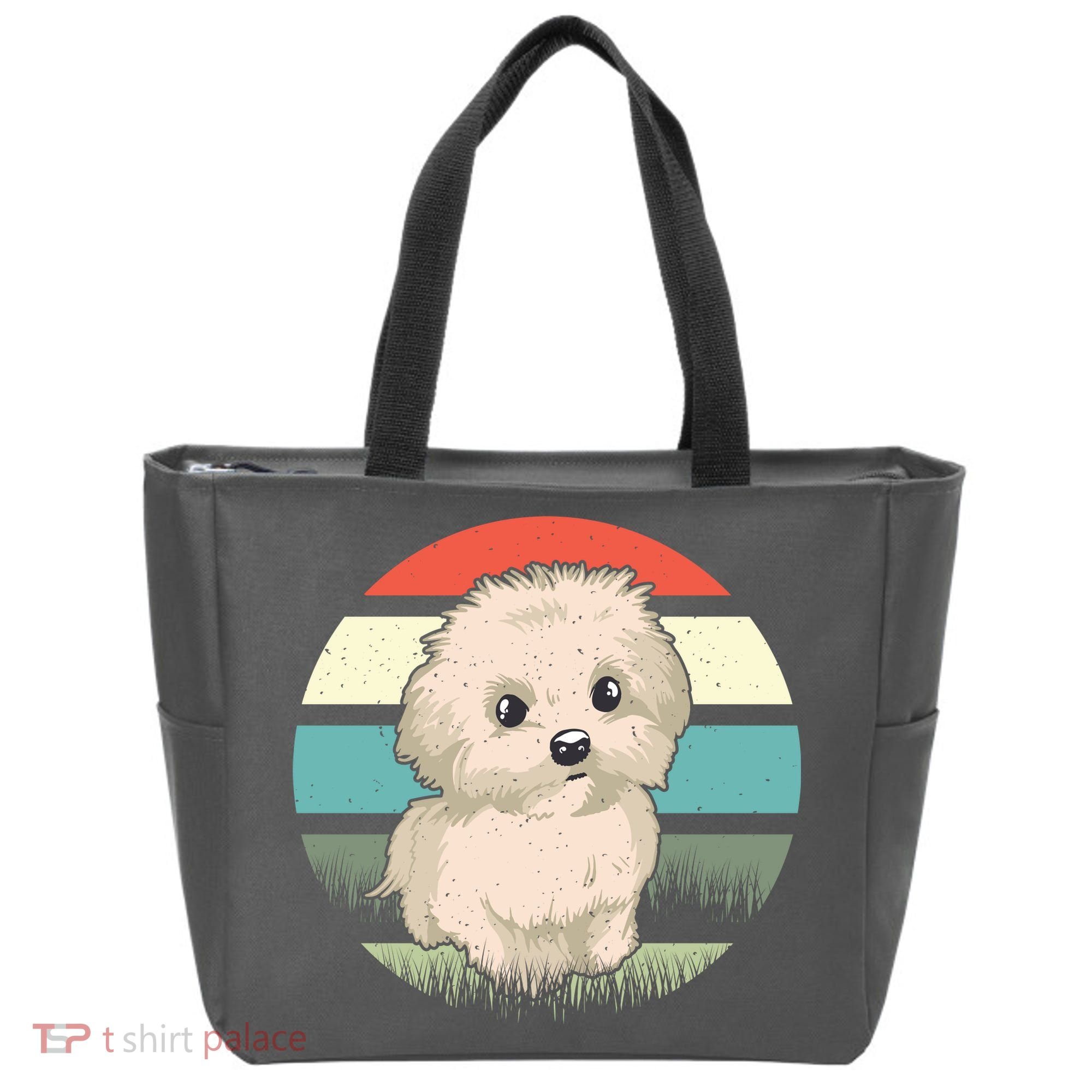 Maltese Dog Retro Tote Bag