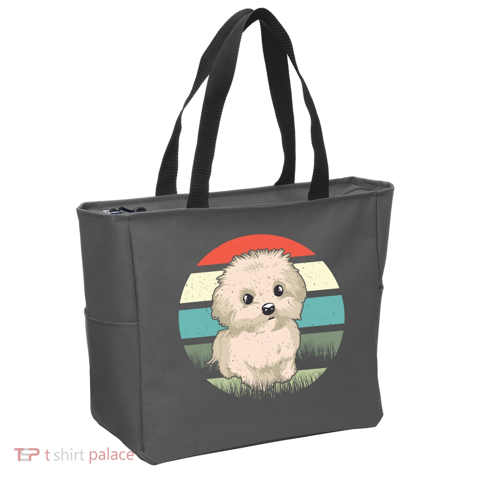 Maltese Dog Retro Tote Bag