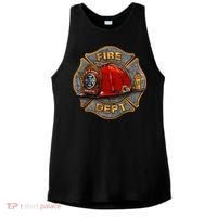 Maltese Fire Dept. Helmet Ladies PosiCharge Tri-Blend Wicking Tank thumb 0