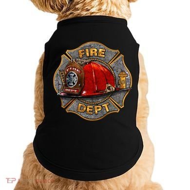 Maltese Fire Dept. Helmet Doggie Tank