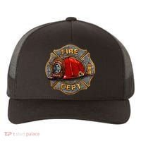 Maltese Fire Dept. Helmet Yupoong Adult 5-Panel Trucker Hat thumb 0