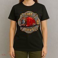 Maltese Fire Dept. Helmet T-Shirt thumb 4