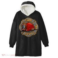 Maltese Fire Dept. Helmet Hooded Wearable Blanket thumb 0
