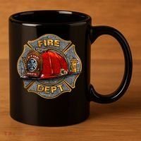 Maltese Fire Dept. Helmet 11oz C Handle Ceramic Mug thumb 3