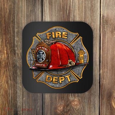 Maltese Fire Dept. Helmet Coaster