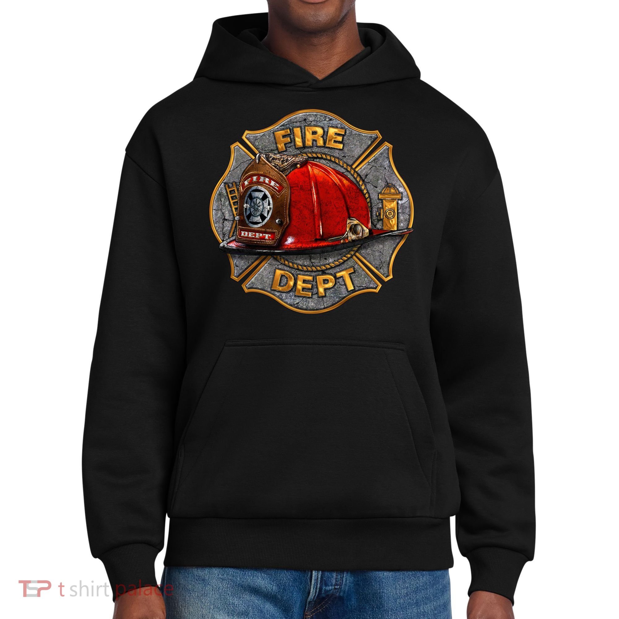 Maltese Fire Dept. Helmet District V.I.T. Heavyweight Hoodie