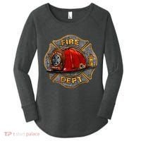 Maltese Fire Dept. Helmet Women's Perfect Tri Tunic Long Sleeve Shirt thumb 0