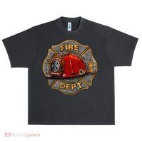 Maltese Fire Dept. Helmet Urban Oversized Heavyweight T-Shirt thumb 0