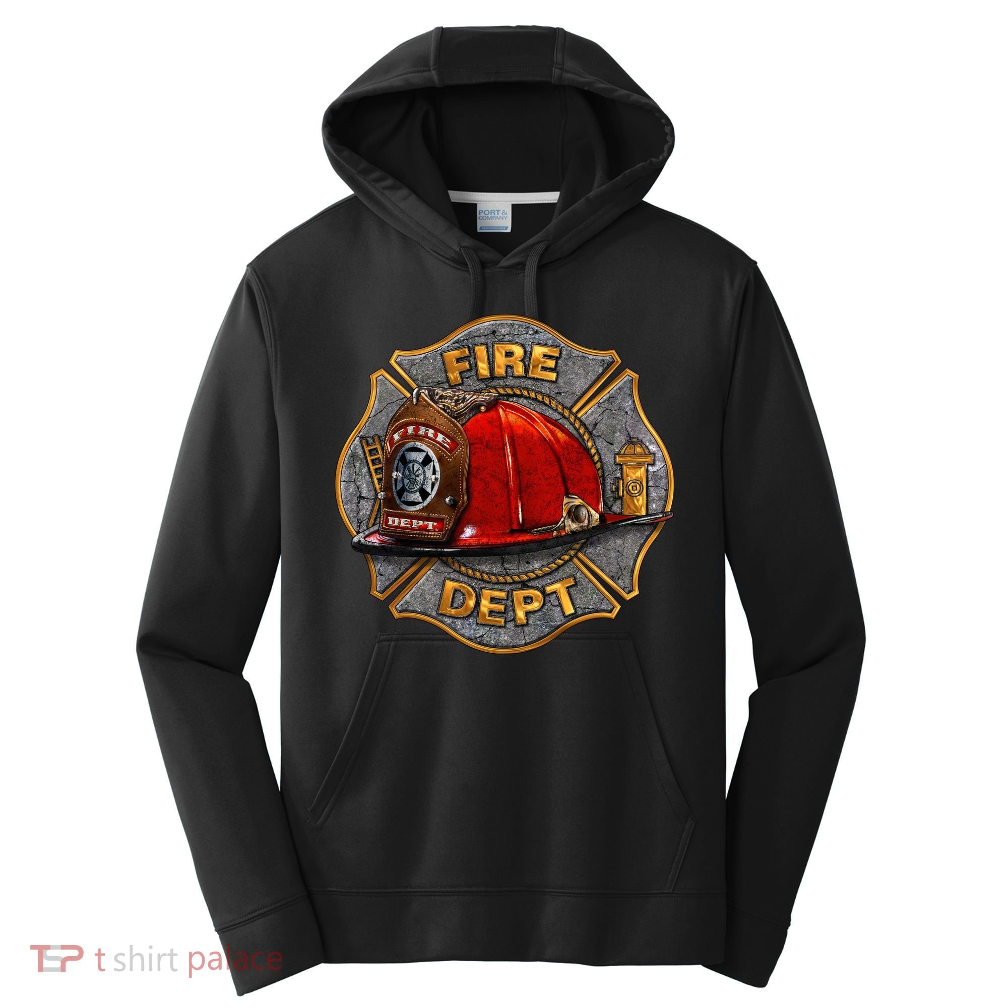 Maltese Fire Dept. Helmet Performance Fleece Hoodie