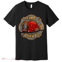 Maltese Fire Dept. Helmet Premium T-Shirt thumb 0