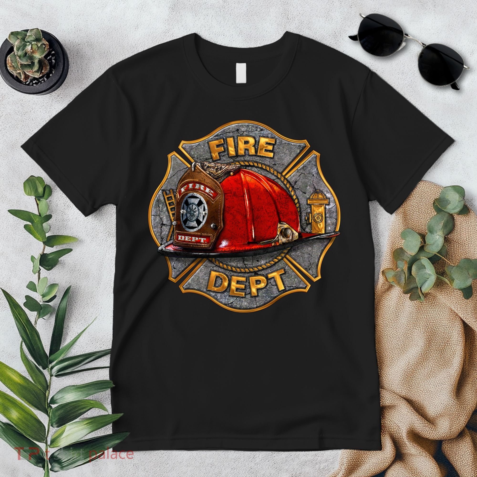 Maltese Fire Dept. Helmet Premium T-Shirt