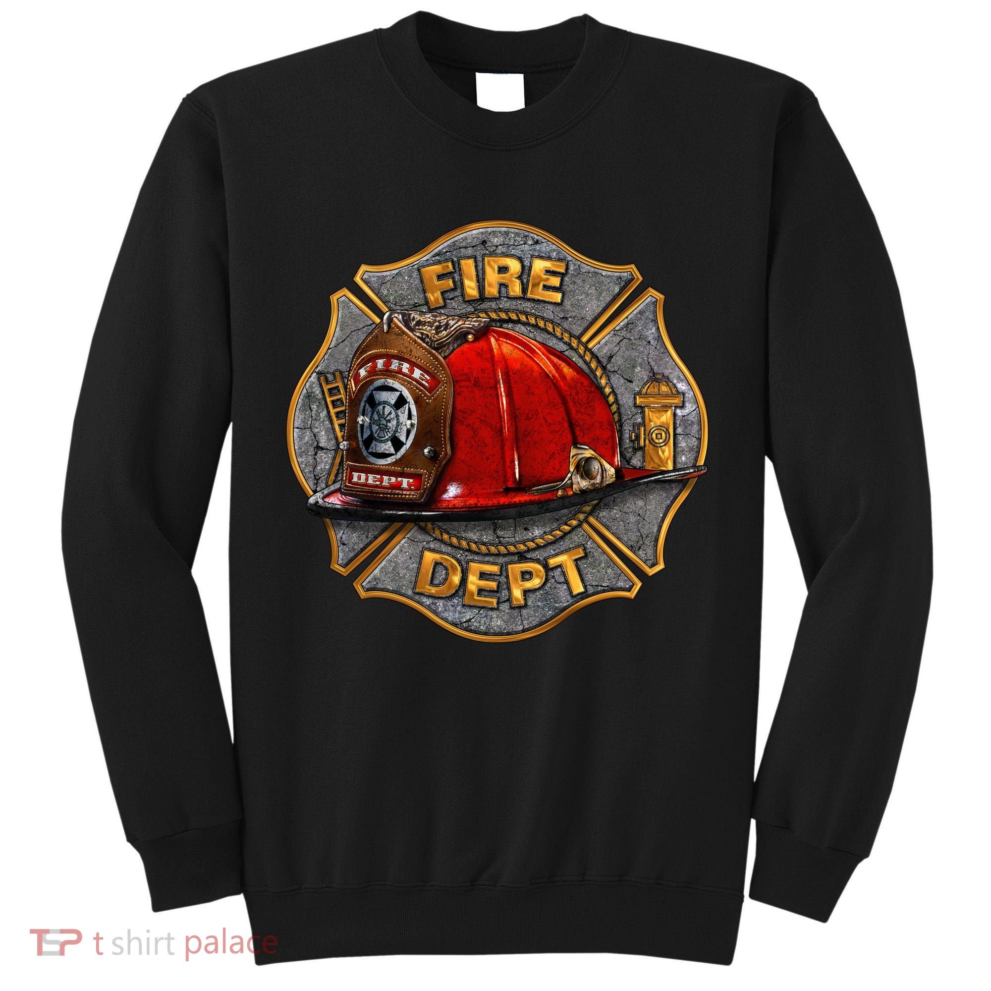 Maltese Fire Dept. Helmet Tall Sweatshirt