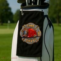 Maltese Fire Dept. Helmet Golf Towel thumb 2