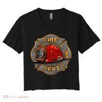 Maltese Fire Dept. Helmet Women's Crop Top Tee thumb 0