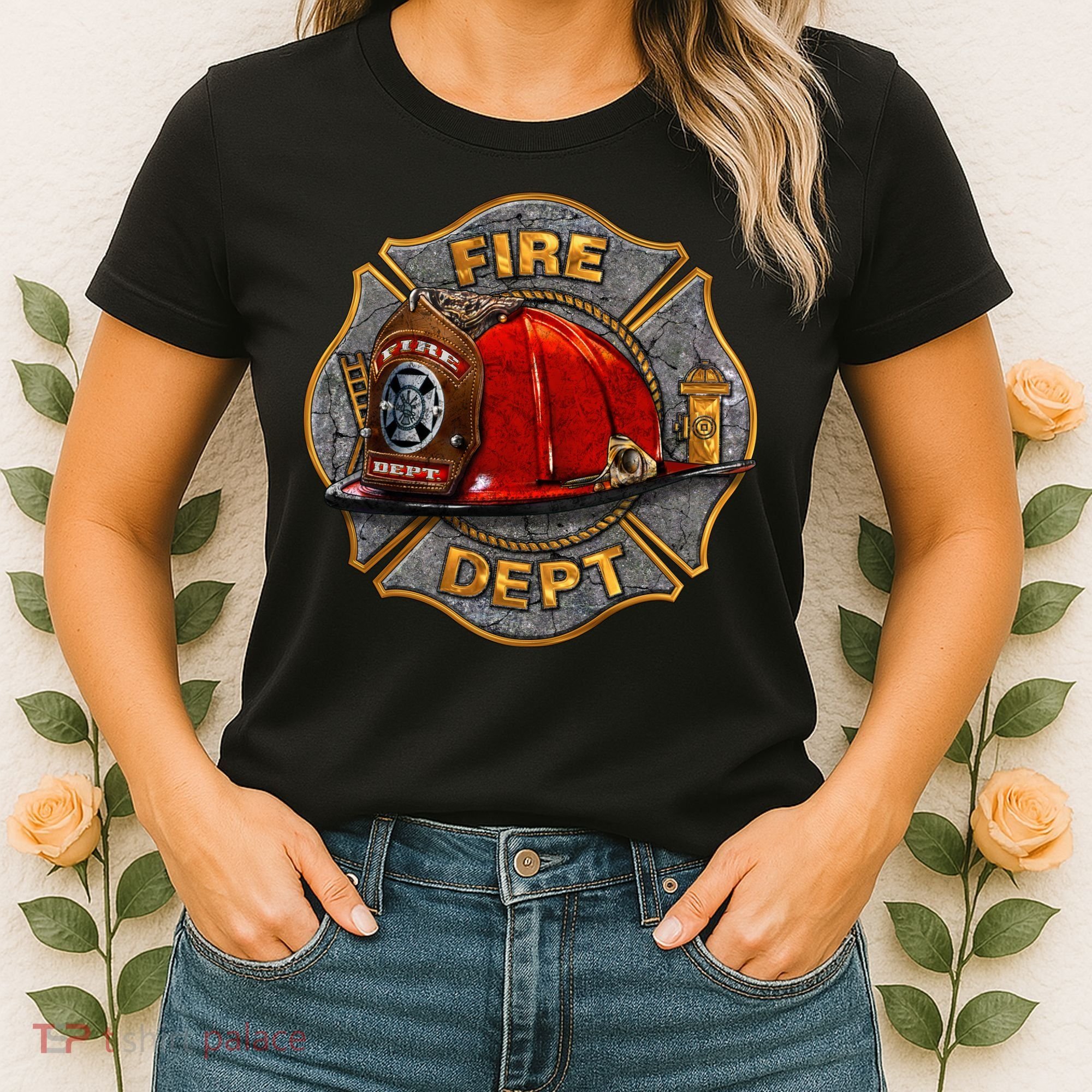 Maltese Fire Dept. Helmet Women's T-Shirt