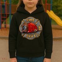 Maltese Fire Dept. Helmet Kids Hoodie thumb 3