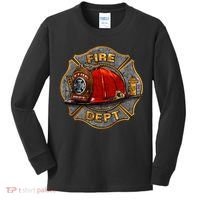 Maltese Fire Dept. Helmet Kids Long Sleeve Shirt thumb 0