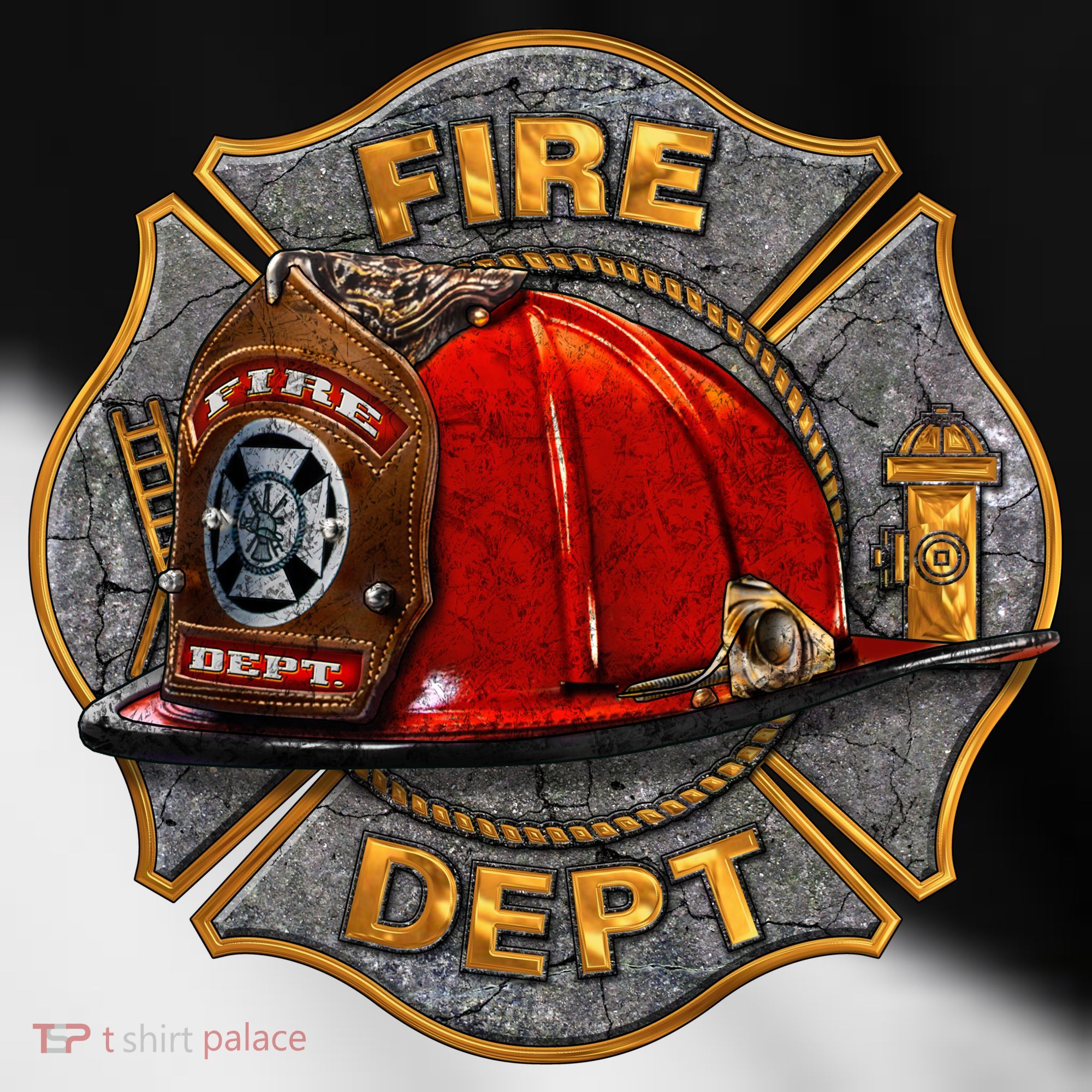 Maltese Fire Dept. Helmet Toddler Fine Jersey T-Shirt