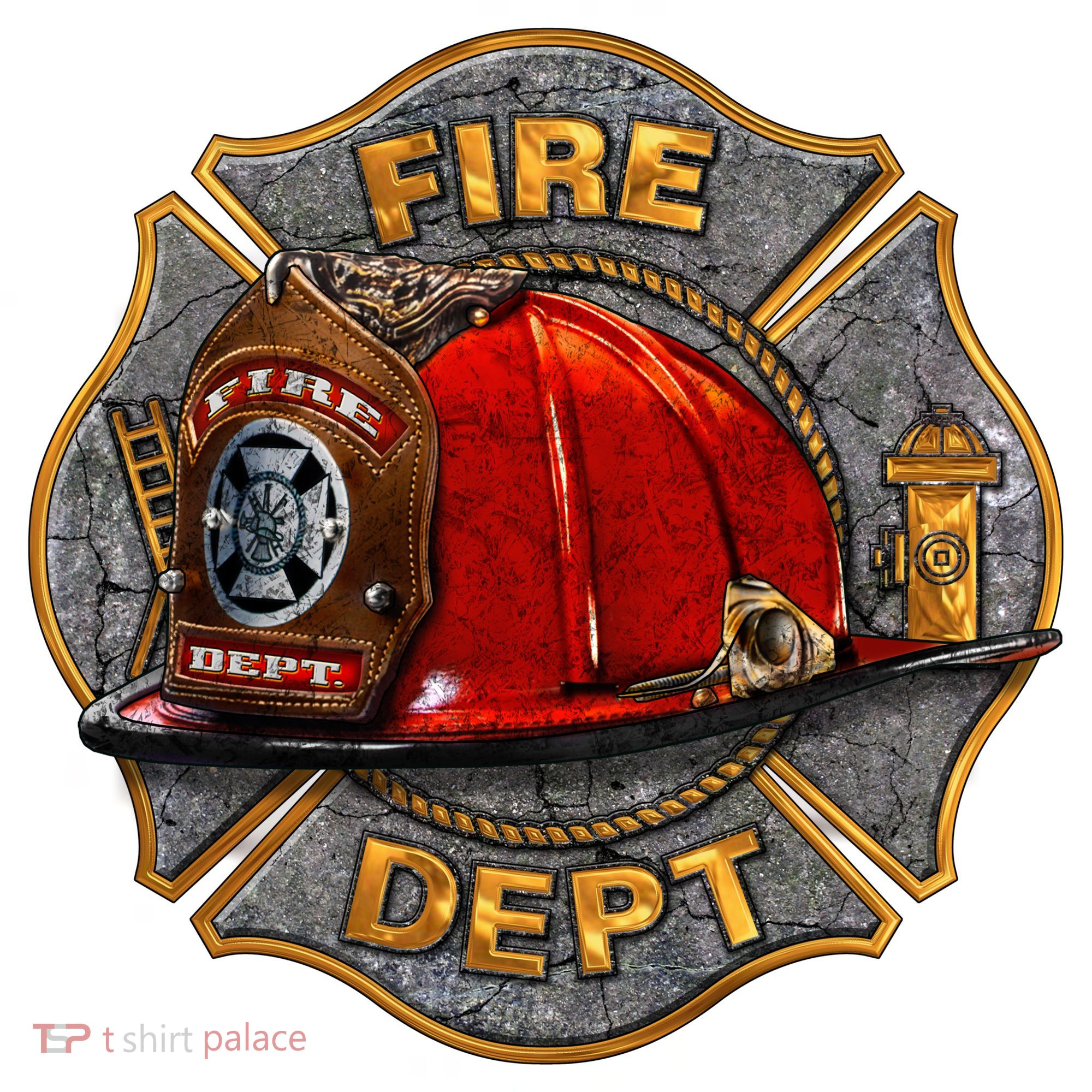 Maltese Fire Dept. Helmet Ceramic Ornament
